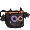 Sac à bonbons Halloween design chauve-souris noir et multicolore
