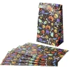 Sac à bonbons Halloween x6 avec sticker
