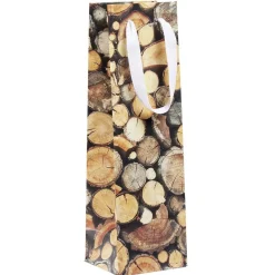 Sac à bouteille Noël motif nature