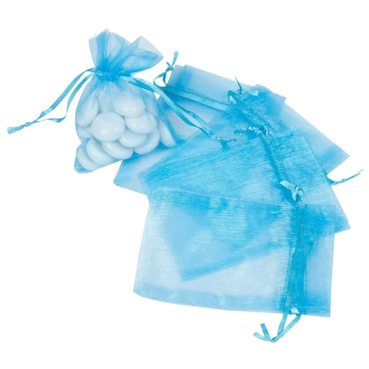 Sac à dragées bleu x5