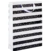 Sac cadeau blanc noir XL motifs pois doré