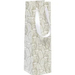 Sac cadeau bouteille motif doré