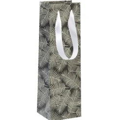 Sac cadeau bouteille motif doré