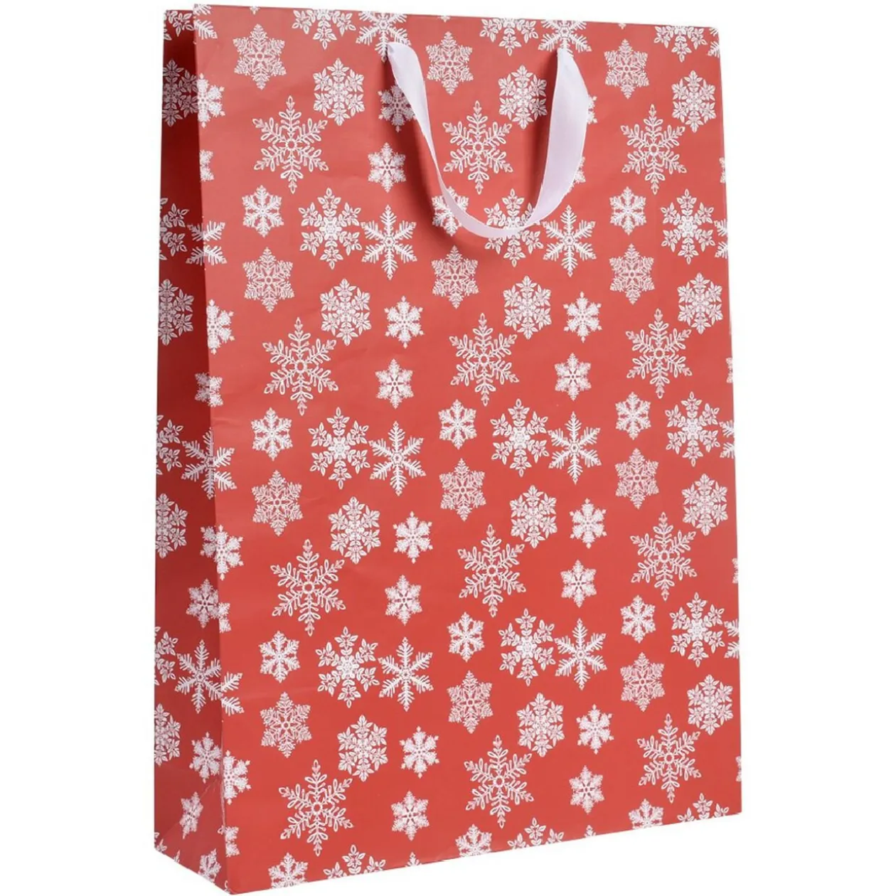 Sac cadeau de Noël motif traditionnel taille L