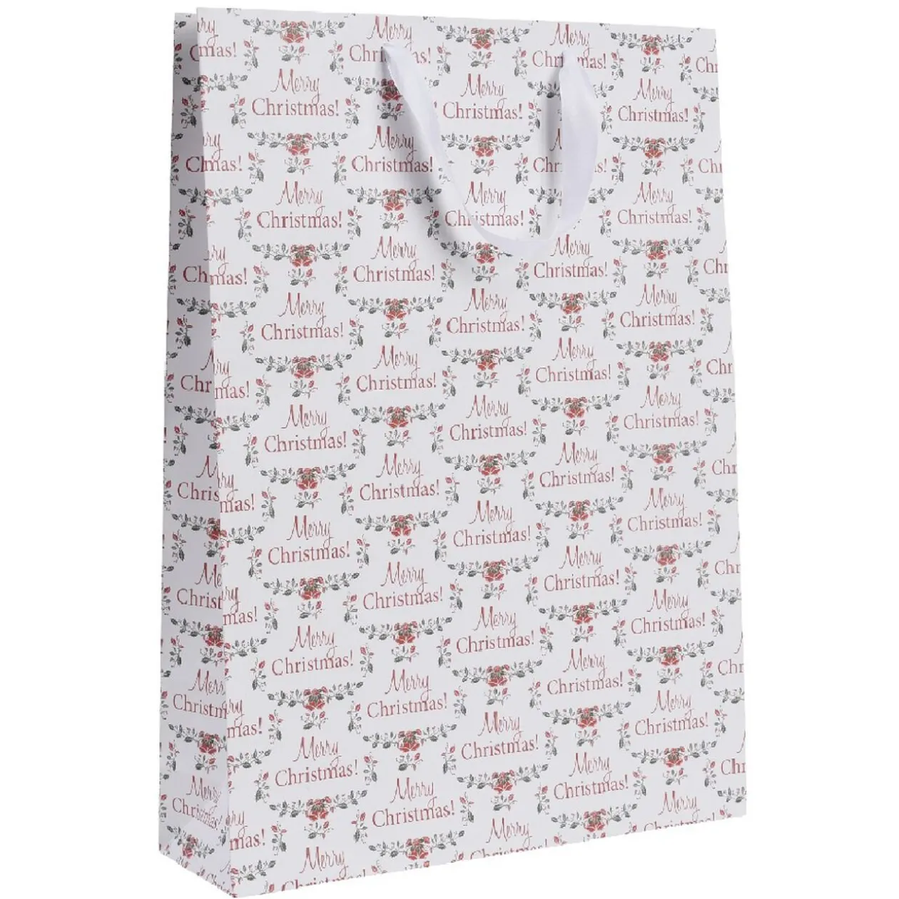 Sac cadeau de Noël motif traditionnel taille L