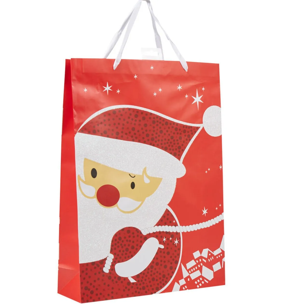 Sac cadeau enfant motif Père Noël grand modèle