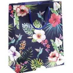 Sac cadeau motif floral