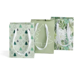 Sac cadeau motif jardin d'hiver taille S