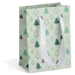 Sac cadeau motif jardin d'hiver taille S