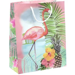 Sac cadeau motif tropical