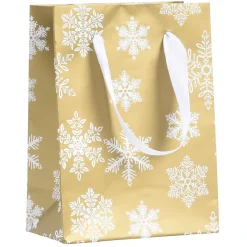 Sac cadeau Noël Blanc Doré taille S