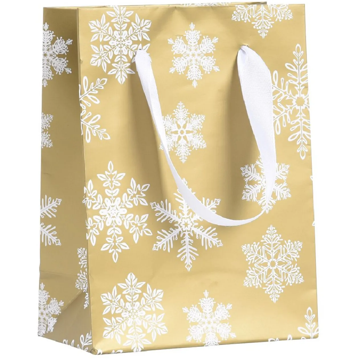 Sac cadeau Noël Blanc Doré taille S
