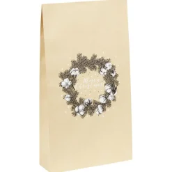 Sac cadeau Noël design Naturel