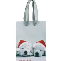 Sac cadeau Noël motif chiots