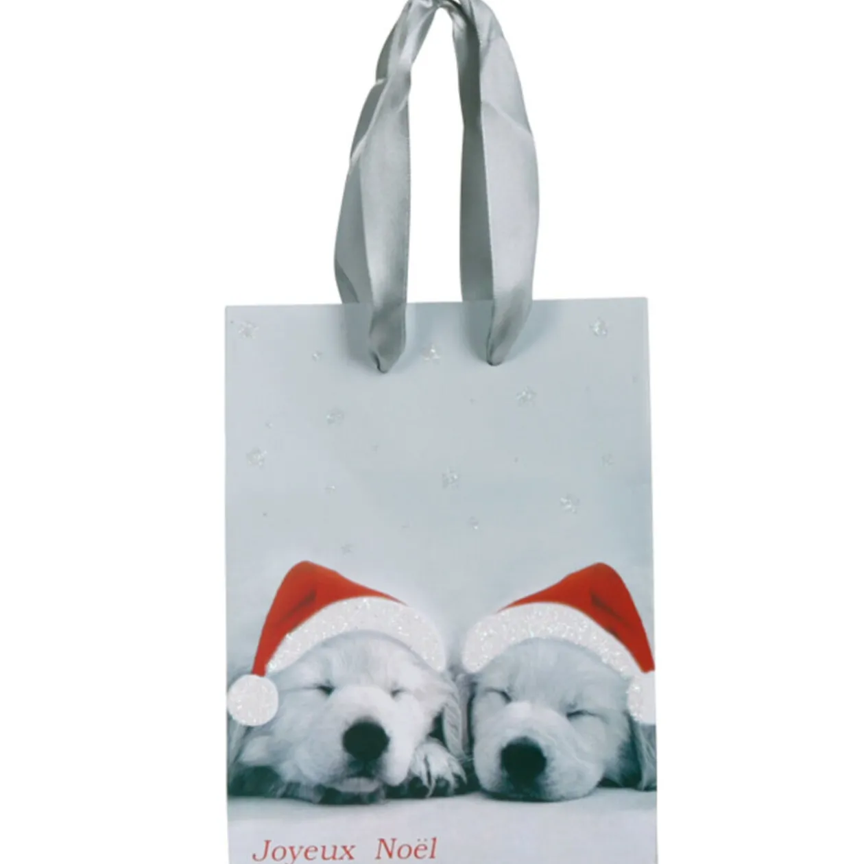 Sac cadeau Noël motif chiots