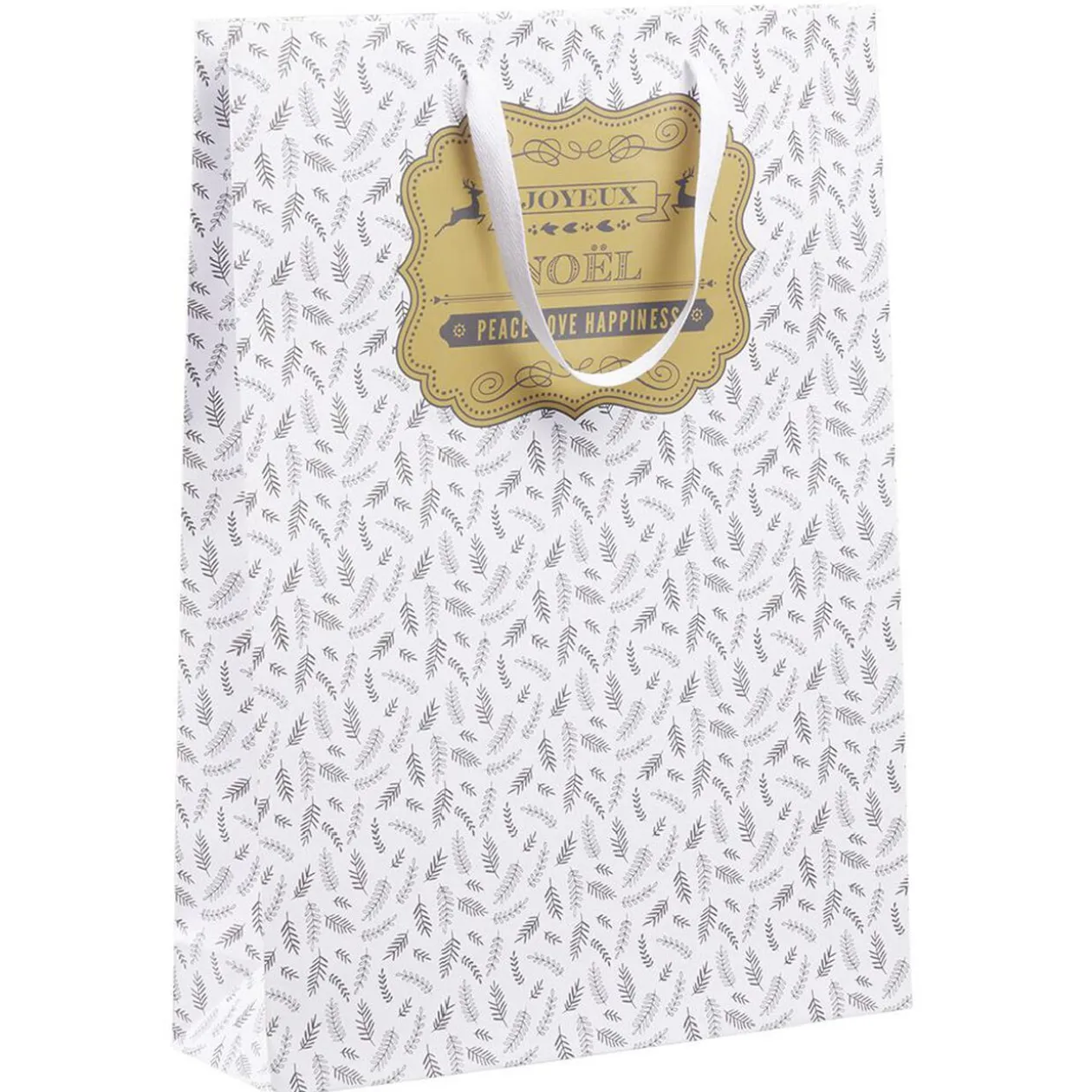 Sac cadeau Noël motif nature Taille L L33xH46cm