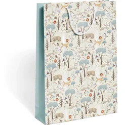 Sac cadeau Noël motif nature - Taille L