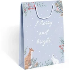 Sac cadeau Noël motif nature - Taille L