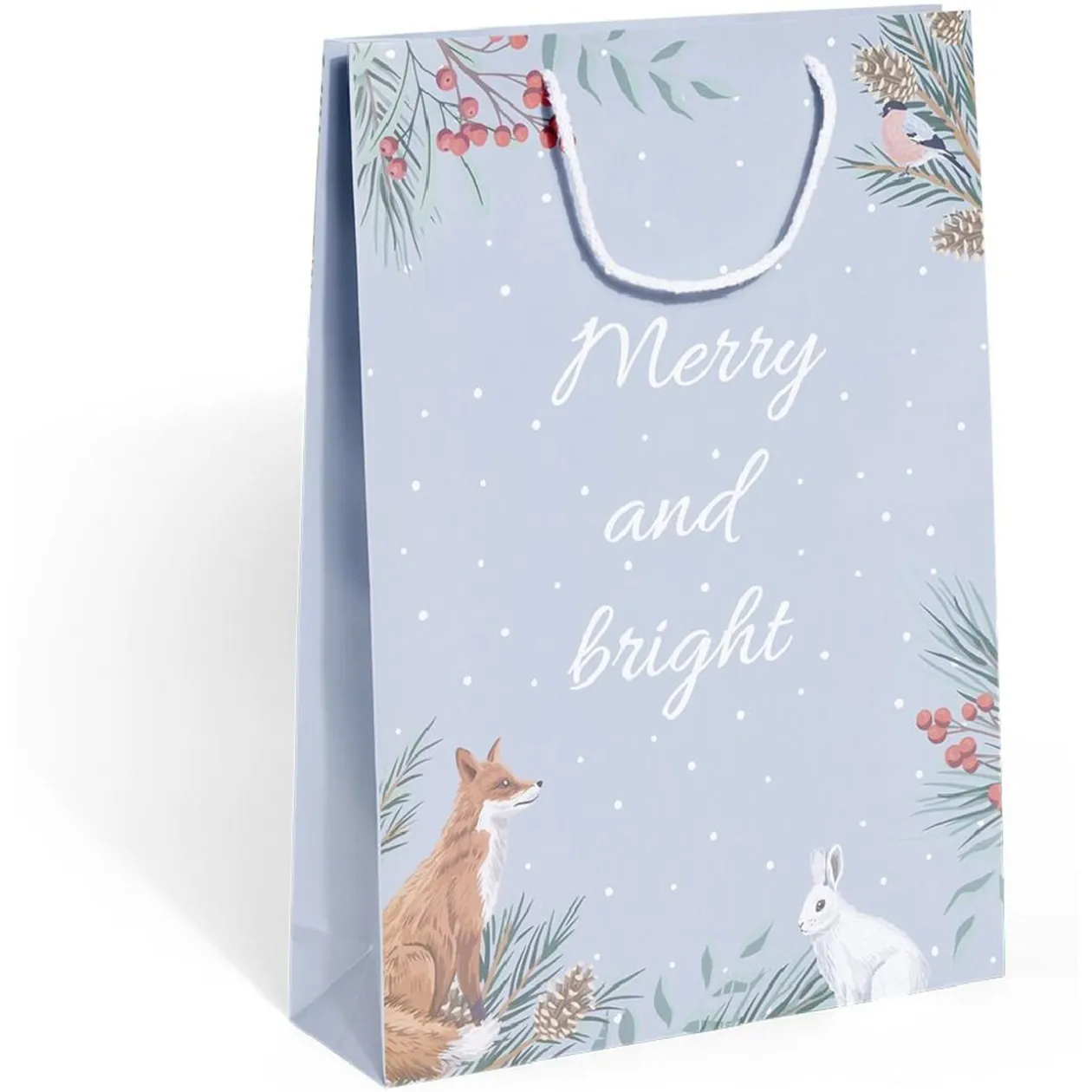 Sac cadeau Noël motif nature - Taille L