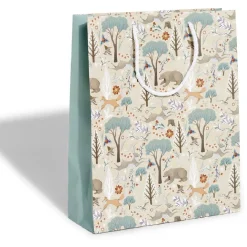 Sac cadeau Noël motif nature - Taille M