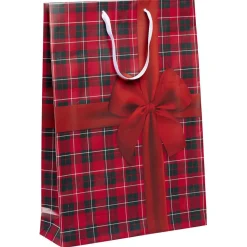 Sac cadeau Noël motif traditionnel Taille L L33x46cm
