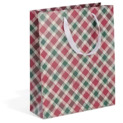 Sac cadeau Noël taille M motif traditionnel