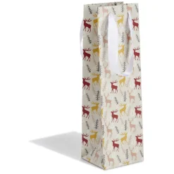 Sac cadeau pour bouteille motif nature