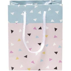 Sac cadeau Terrazzo petit modèle motif triangles multicolores