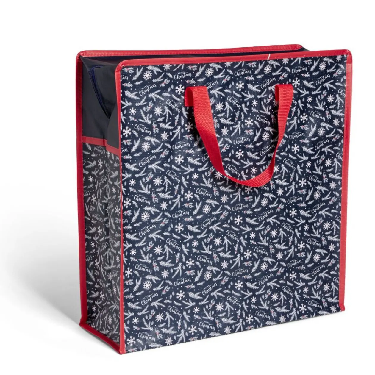 Sac zip décor Noël avec poignées H40x42cm - 3 modèles