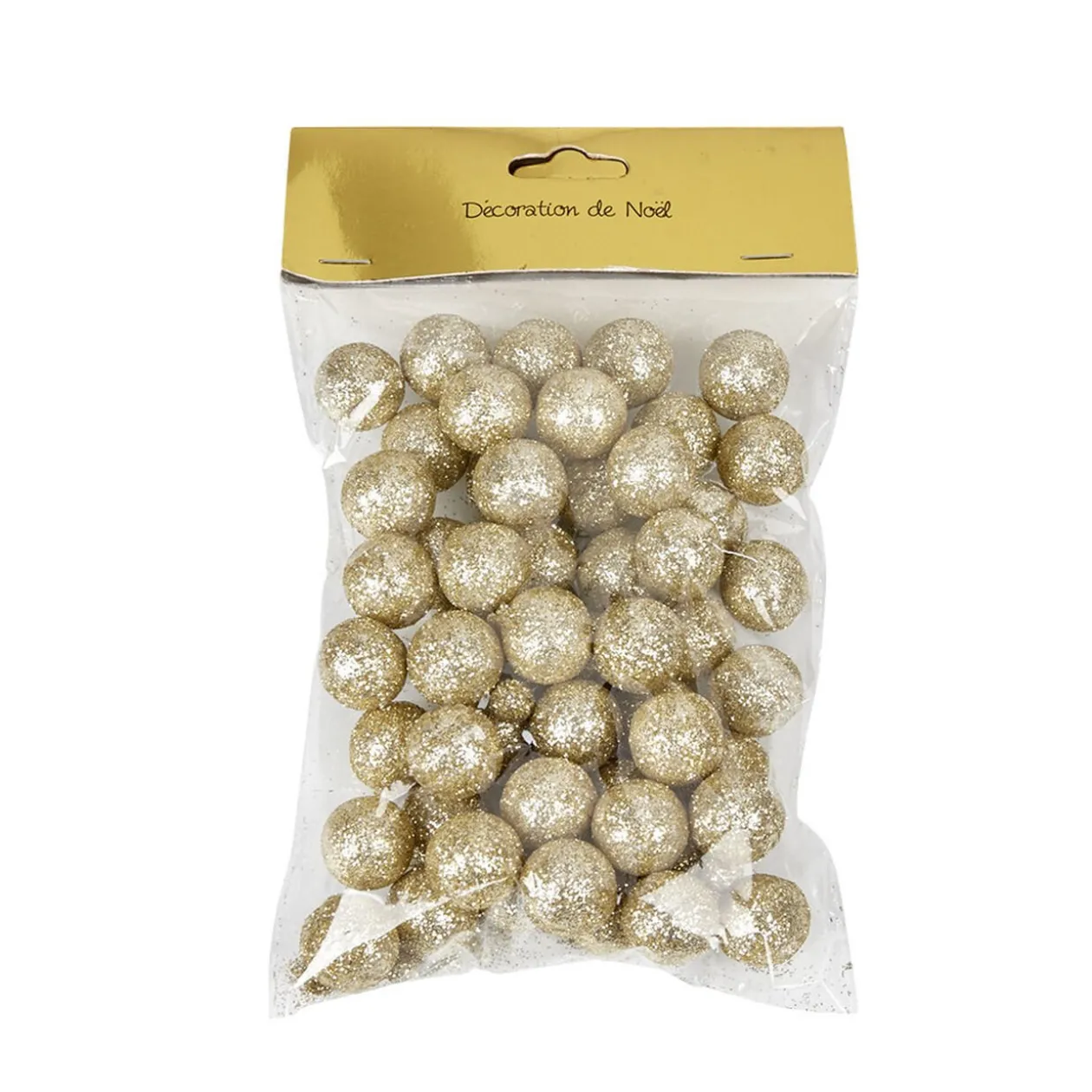 Sachet de minis boules dorées Noël
