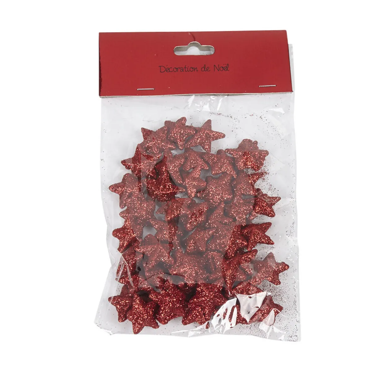 Sachet de minis étoiles rouges Noël