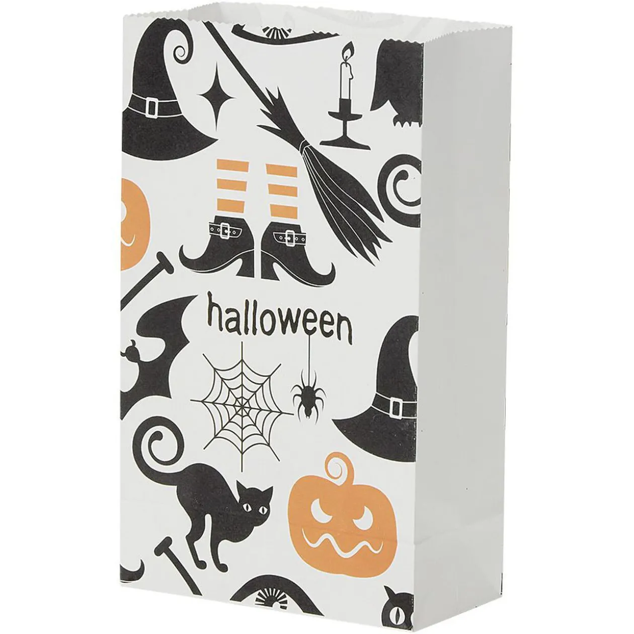 Sachet en papier décor Halloween x10