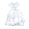 Sachet pour dragées organza blanc x6