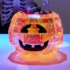 Saladier bol à bonbons LED Halloween Ø22,5xH18cm