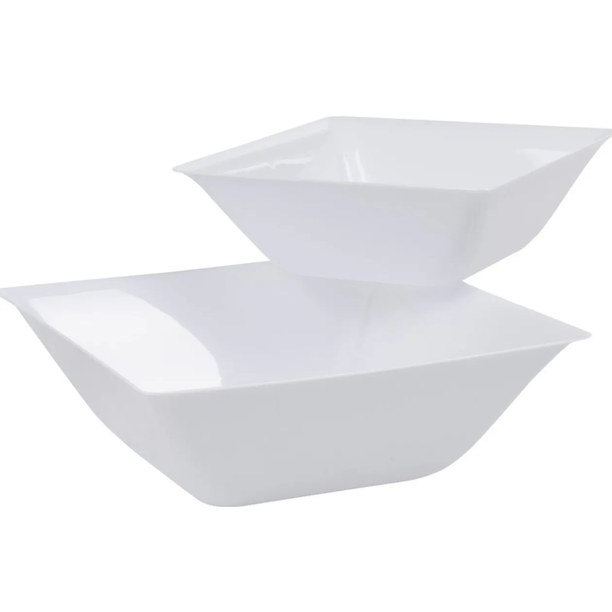 Saladier plastique blanc x2