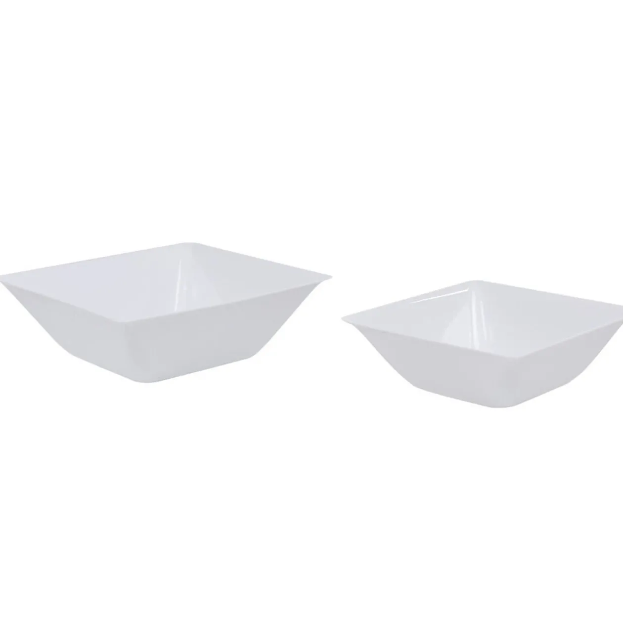 Saladier plastique blanc x2