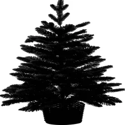 Sapin artificiel enneigé pot tressé 258 branches Ø56xH100cm