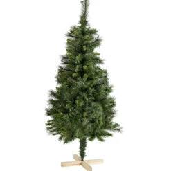 Sapin artificiel vert pied en bois 288 branches Ø78xH150cm