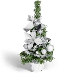 Sapin décor argenté H36cm