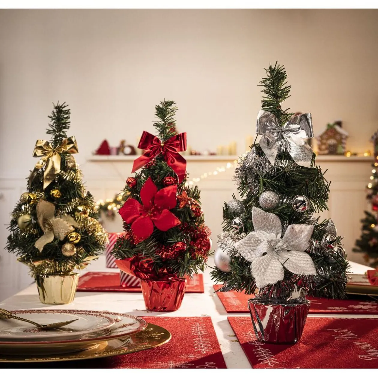 Sapin décor doré H36cm