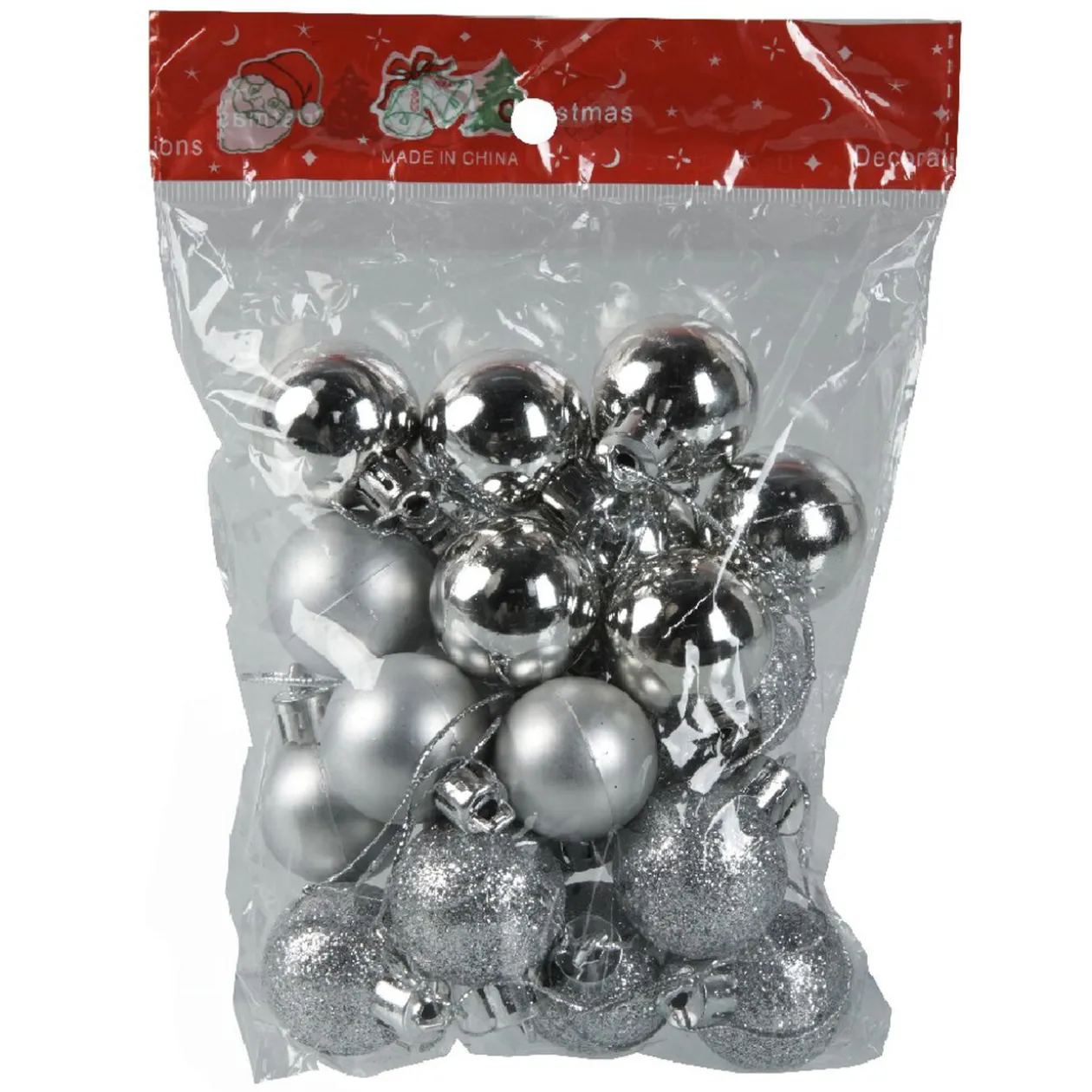 Sapin décoré lumineux blanc et argenté 20 LED