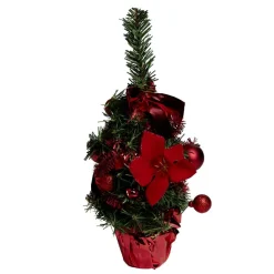 Sapin décor rouge H36cm