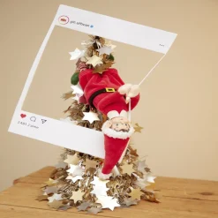 Sapin de Noël à poser avec étoiles H38cm - 3 modèles