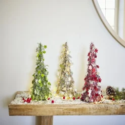 Sapin de Noël à poser avec étoiles H38cm - 3 modèles