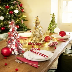 Sapin de Noël à poser avec étoiles H38cm - 3 modèles