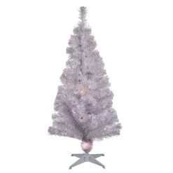 Sapin de Noël blanc fibre optique 150 cm 24 led couleurs changeantes