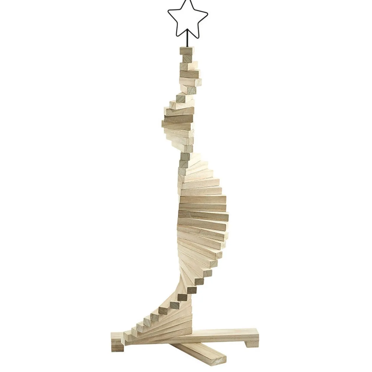 Sapin de Noël en bois amovible h 113 cm