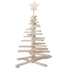 Sapin de Noël en bois amovible gris 48xH71cm