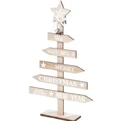 Sapin de Noël panneau de bois H36 cm
