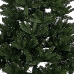 Sapin de Noël Vert effet réel avec pied en bois H210 cm